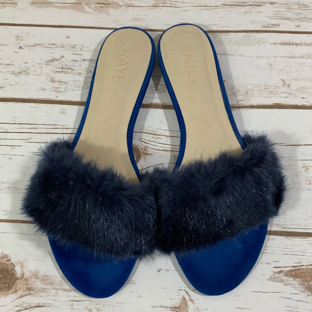 🔥🔥RAYE Sawtelle Faux Fur Slides Size 9.5